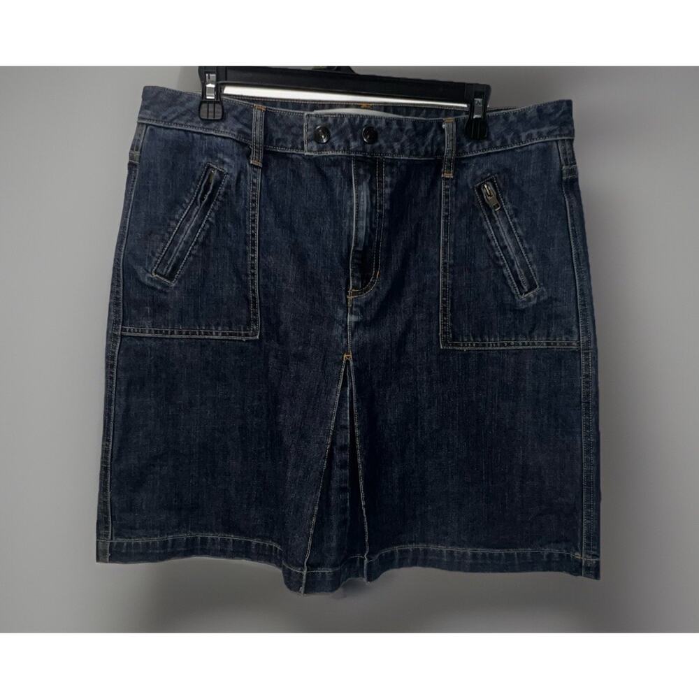 Vintage Gap Jeans Denim Skirt 14 Western Cowgirl Retro 90s Y2K Blue Grunge